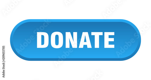 donate button. donate rounded blue sign. donate