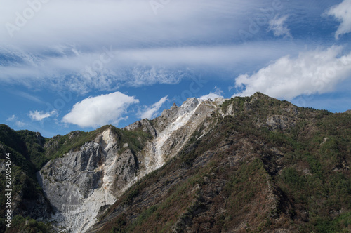 carrara quarry in tuscany alps