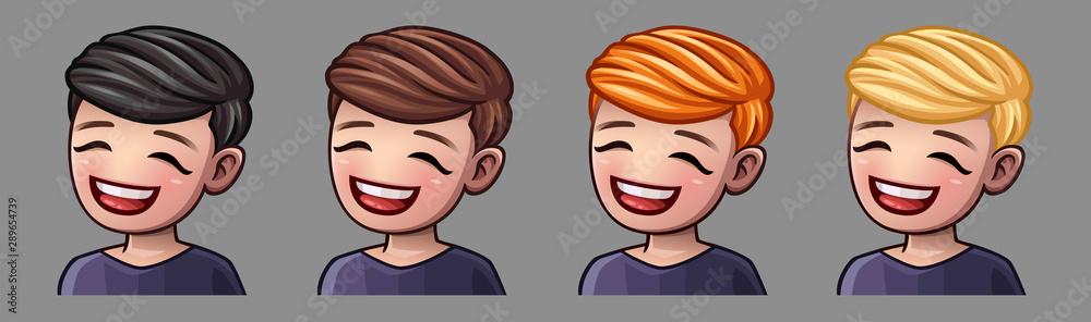 Emotion icons smile man for social networks and stickers. Vector illustration Emotion icons smile man for social networks and stickers. Vector illustration