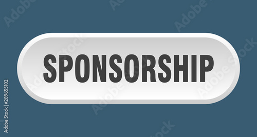sponsorship button. sponsorship rounded white sign. sponsorship