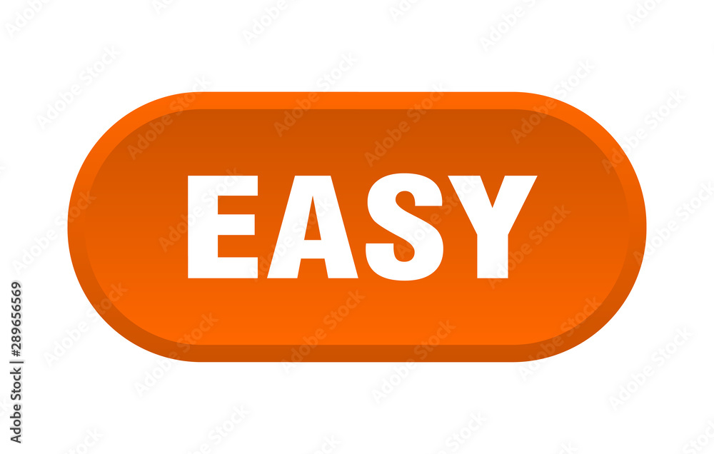 easy button. easy rounded orange sign. easy easy button. easy rounded orange sign. easy