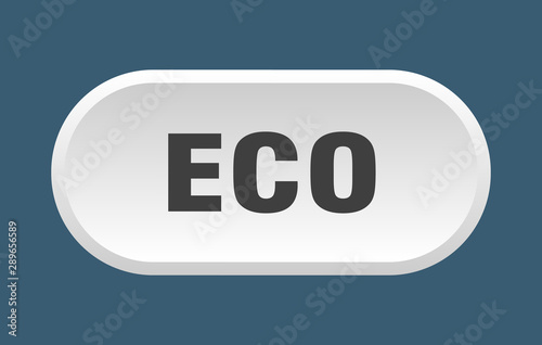 eco button. eco rounded white sign. eco © Aquir