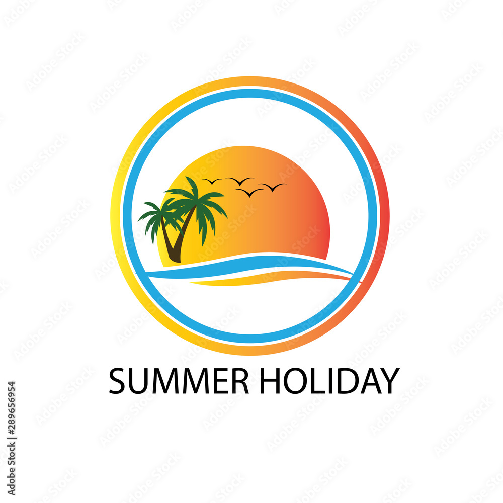 summer logo vector image