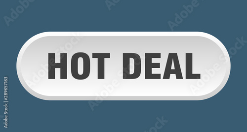 hot deal button. hot deal rounded white sign. hot deal