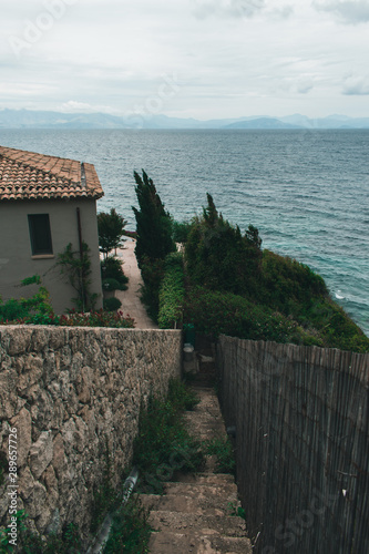 Vocation in Greece, Corfu town. Summer sightseeing Corfu buildings and town 
