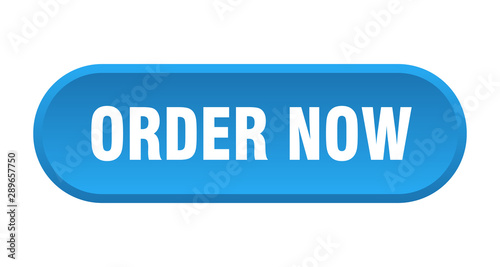 order now button. order now rounded blue sign. order now