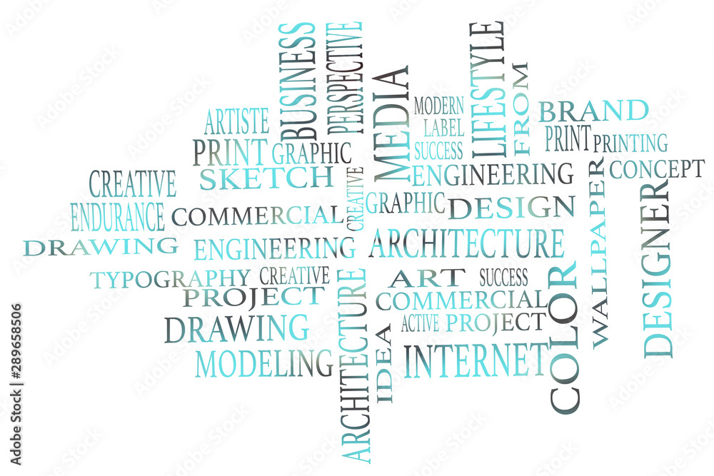 Web Design business concept word cloud print Web Design business concept word cloud print