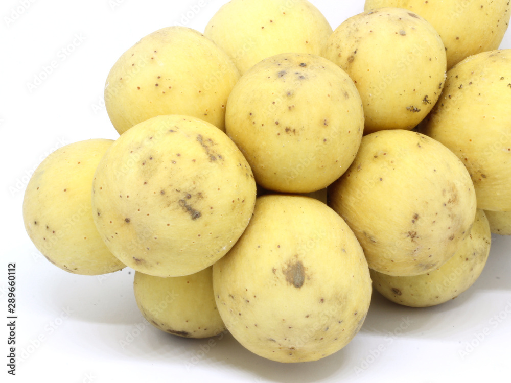 Longkong fruit on a white background.Thailand fruit. Longkong fruit on a white background.Thailand fruit.