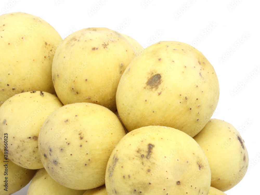 Longkong fruit on a white background.Thailand fruit. Longkong fruit on a white background.Thailand fruit.
