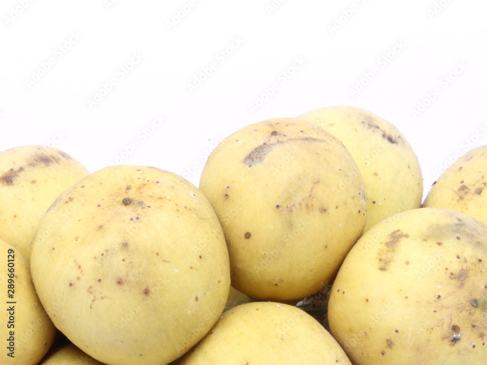 Longkong fruit on a white background.Thailand fruit. Longkong fruit on a white background.Thailand fruit.