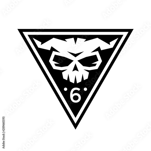 Vector skull with horns