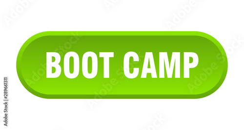 boot camp button. boot camp rounded green sign. boot camp