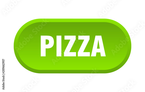 pizza button. pizza rounded green sign. pizza