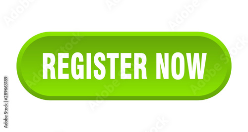 register now button. register now rounded green sign. register now