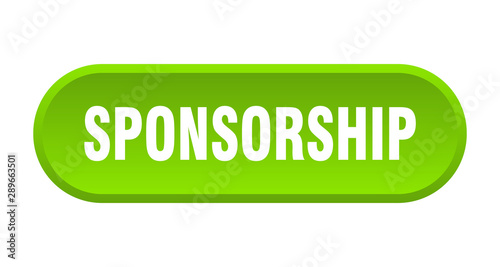 sponsorship button. sponsorship rounded green sign. sponsorship
