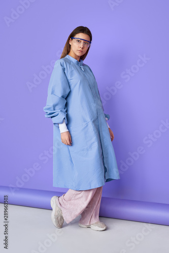 Stylish lady in baggy clothes