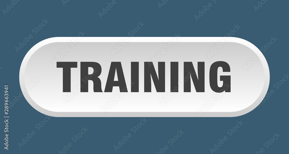 training button. training rounded white sign. training