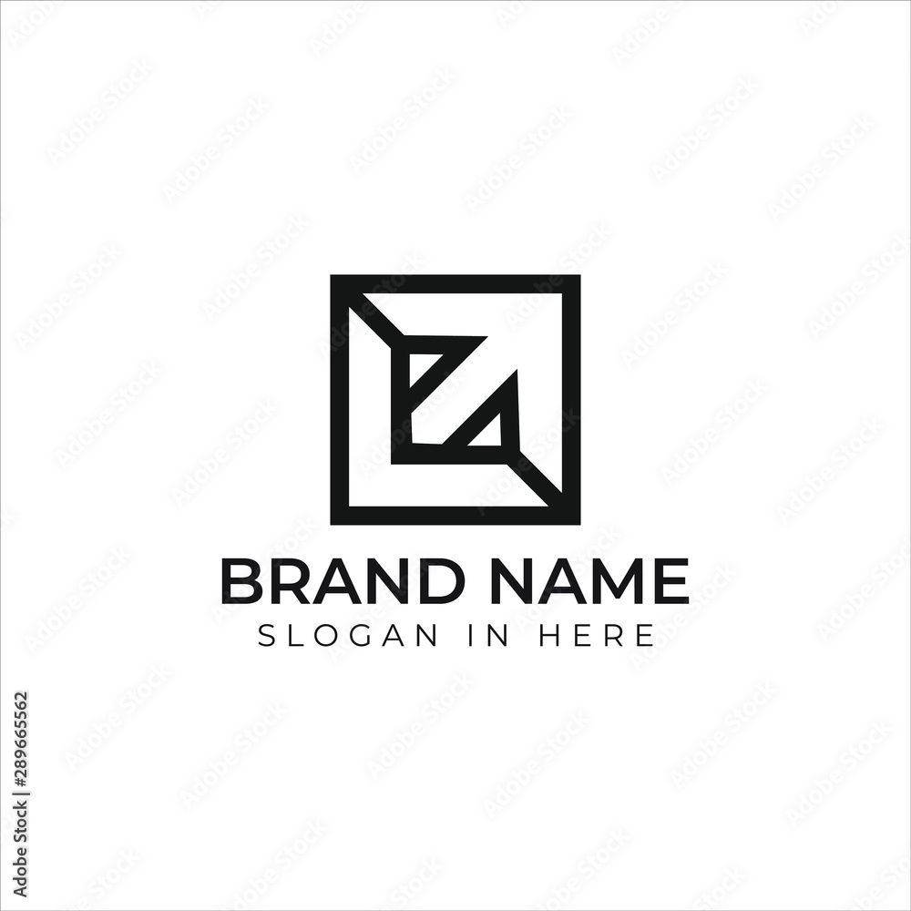 square line with arrow logo icon illustration square line with arrow logo icon illustration