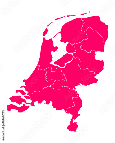 Karte der Niederlande