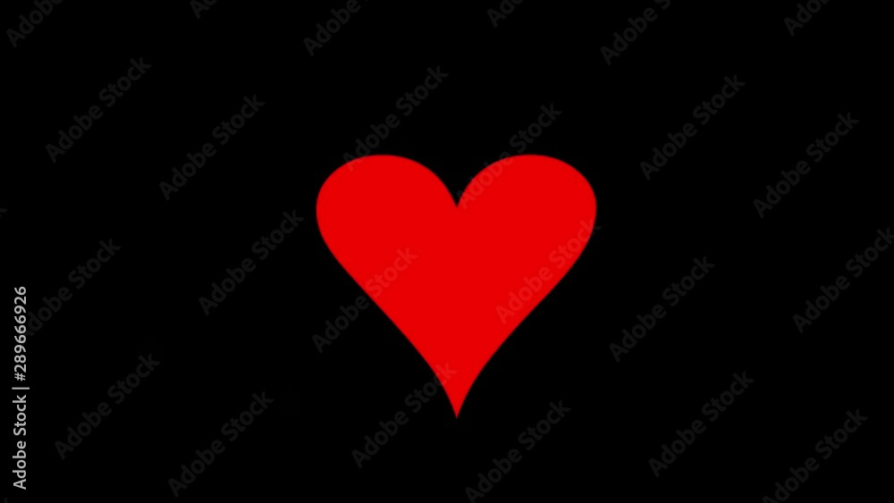 Pulsing heart on black background Pulsing heart on black background