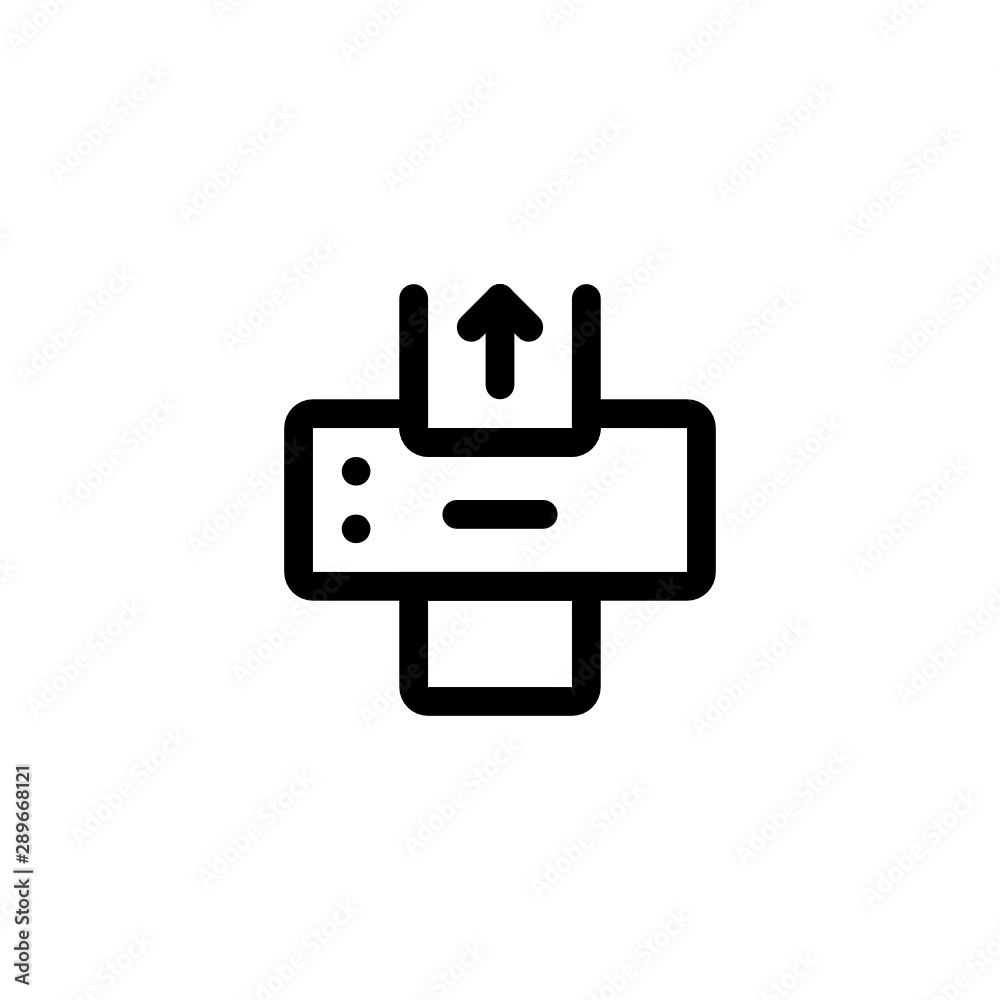 Print Upload Outline Vector Print Upload Outline Vector
