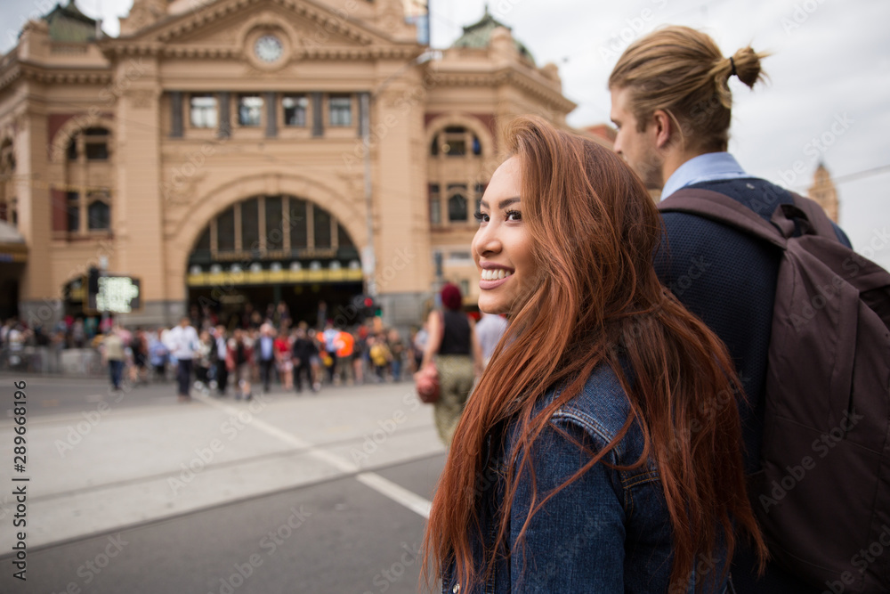 Tourist Couple Exploring Melbourne