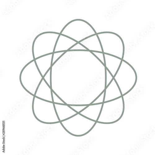 atom isolated on white background