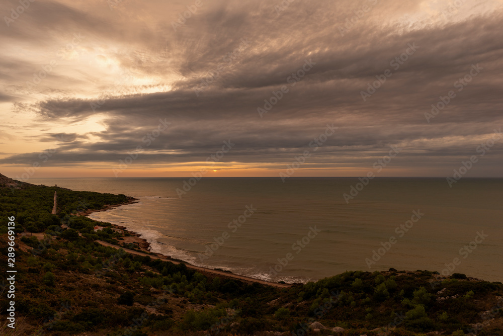 Sunrise from the Benicassim viewpoint, Costa azahar