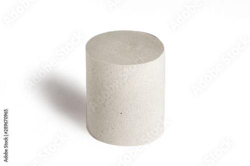 Toilet paper roll isolated on white background as graphically resource.