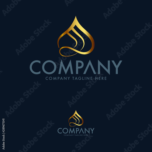 Luxury sultan hat restaurant logo design template