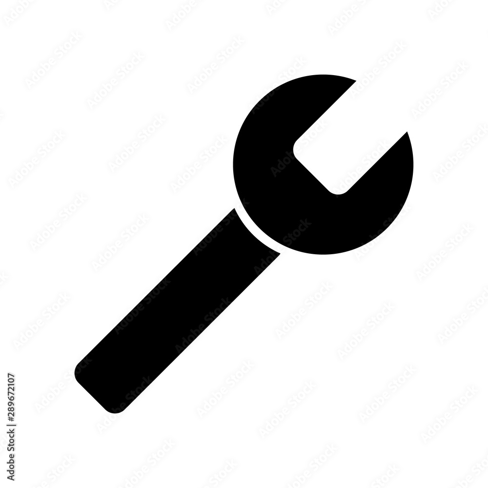 Wrench icon vector design isolated on white background Wrench icon vector design isolated on white background
