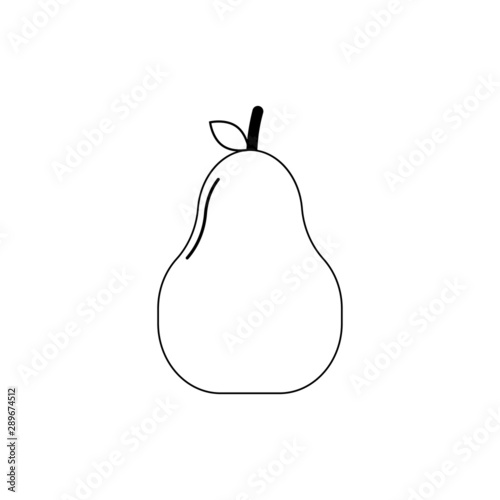 illustration of pear on a black background