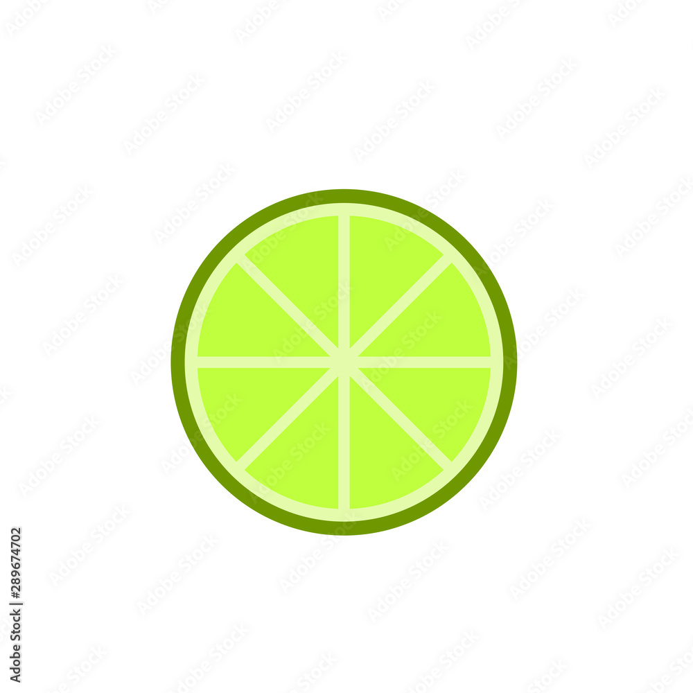 slice of lime isolated on white background slice of lime isolated on white background