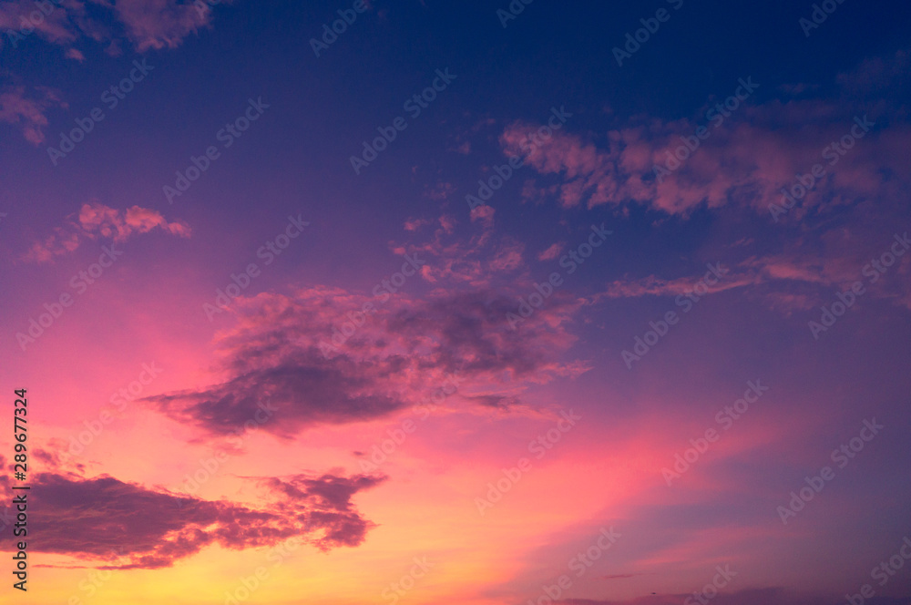Beautiful clouds sky. Sunset sky. Gradient Sky pink and purple.jpg