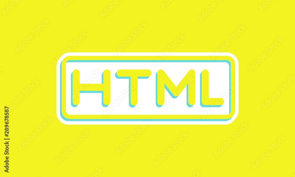 Html Sticker Illustration Vector Print Html Sticker Illustration Vector Print