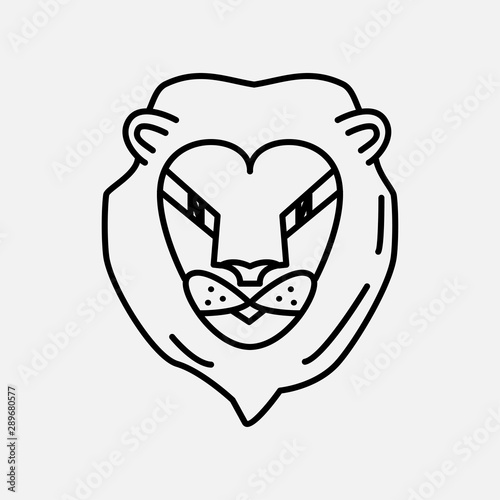 Lion icon illustration isolated vector