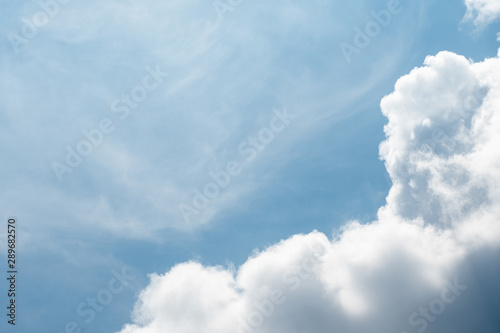 clouds on blue sky, nature cloudy background with copyspace