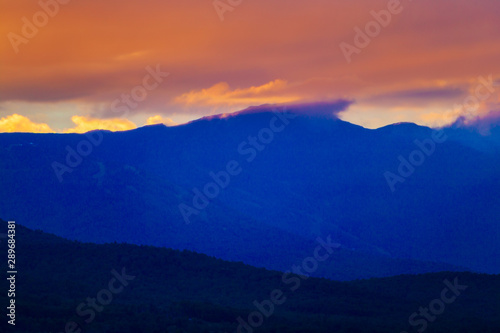 Sunset over Mt. Mansfield  VT  USA