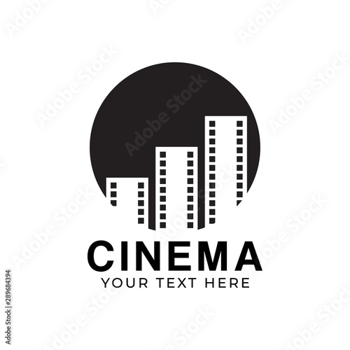 Cinema filmstrip graphic design template isolated