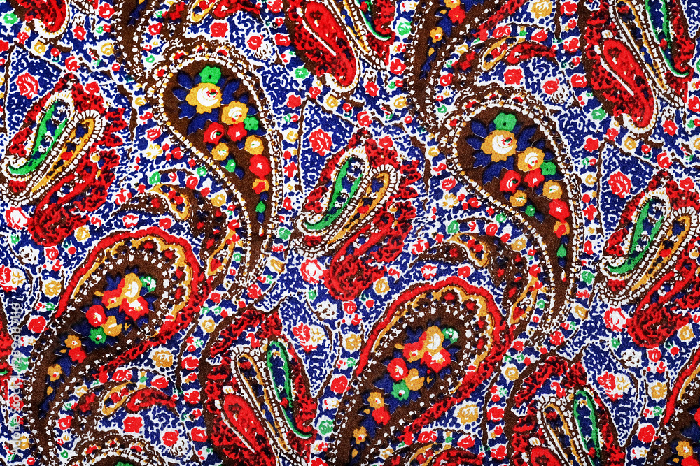 Close up Folk fabric pattern from Thailand for elderly .