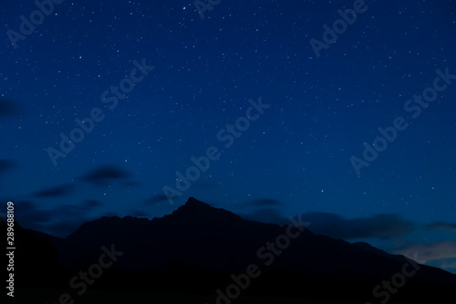 night sky with Krivan  Hight Tatras  Slovakia