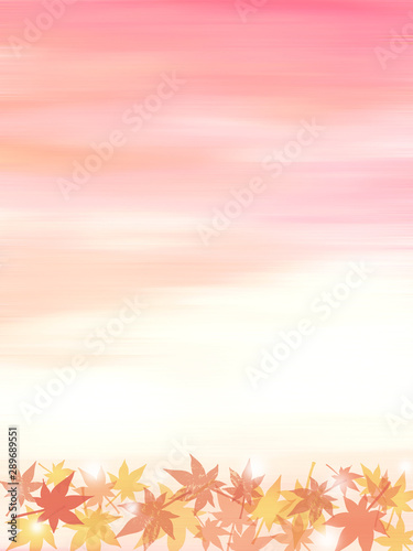 背景_紅葉と夕暮れ2