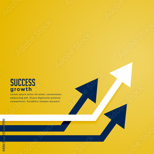leading arrow concept for business presentation design