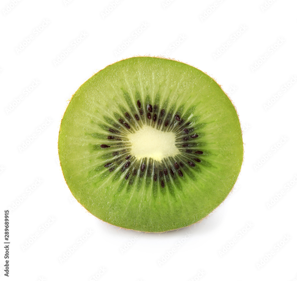 Half of fresh kiwi on white background Half of fresh kiwi on white background