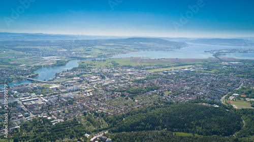Panorama über Konstanz am Bodensee mit Sicht auf die Alpen © Weitsicht