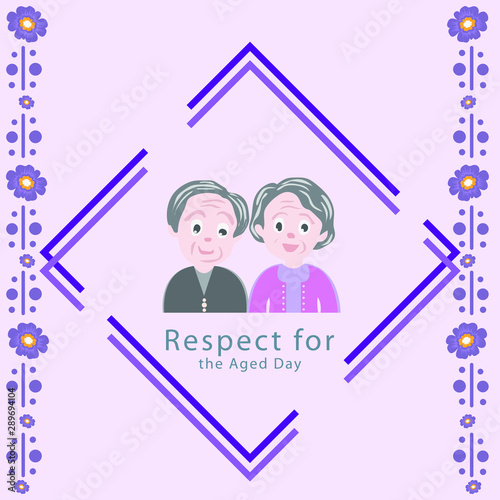 Japanese Respect for the Aged Day Vector Illustration.