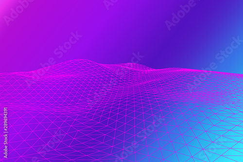 Simple vector background with polygon mesh