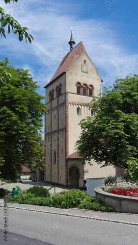 Blick auf das Münster St. Maria und Markus auf der Insel Reichenau am Bodensee