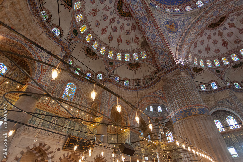 Sultan Ahmed Mosque Interior, Instanbul, Turkey