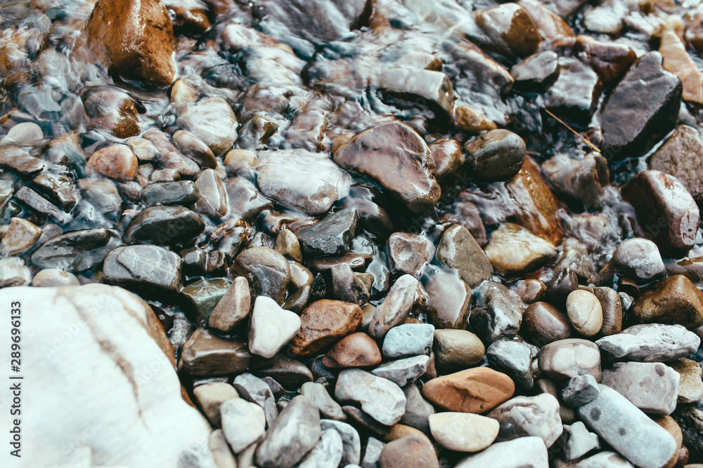 texture of stones and water